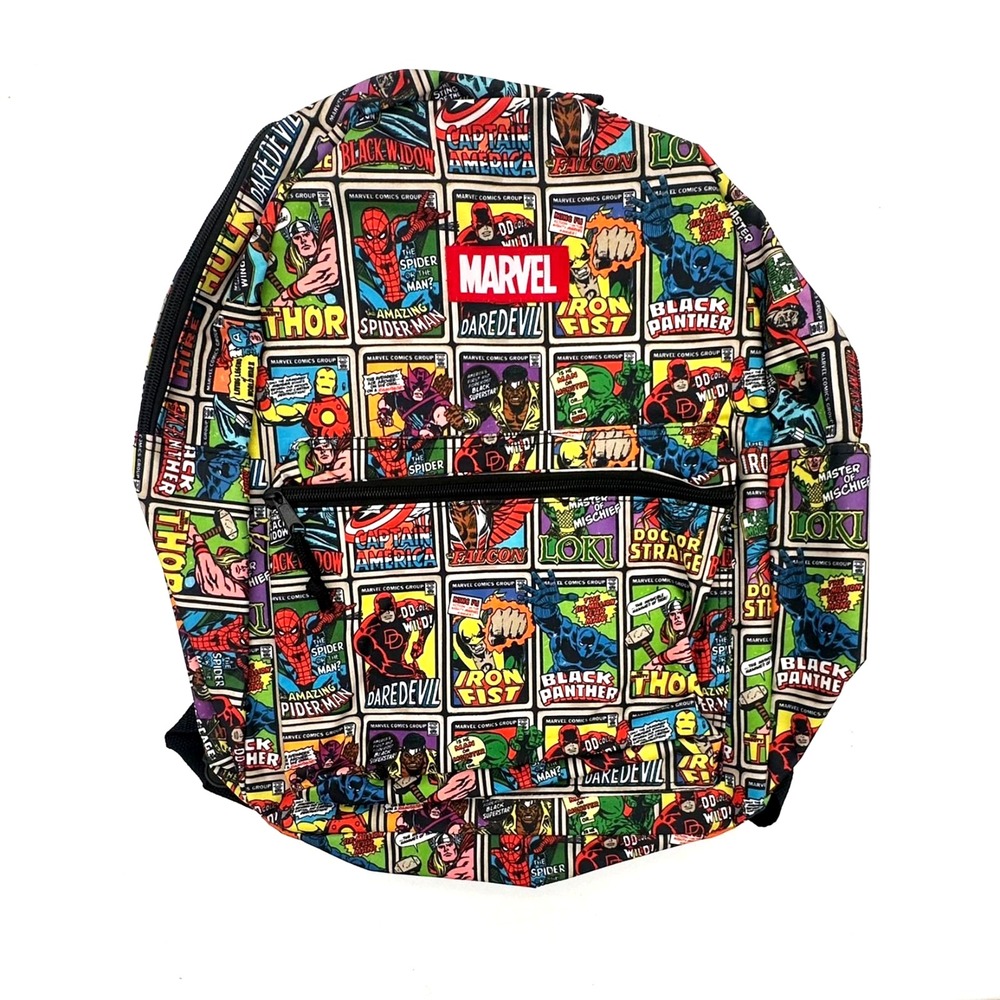 Marvel Comics Backpack – Vibrant Retro Superhero Print